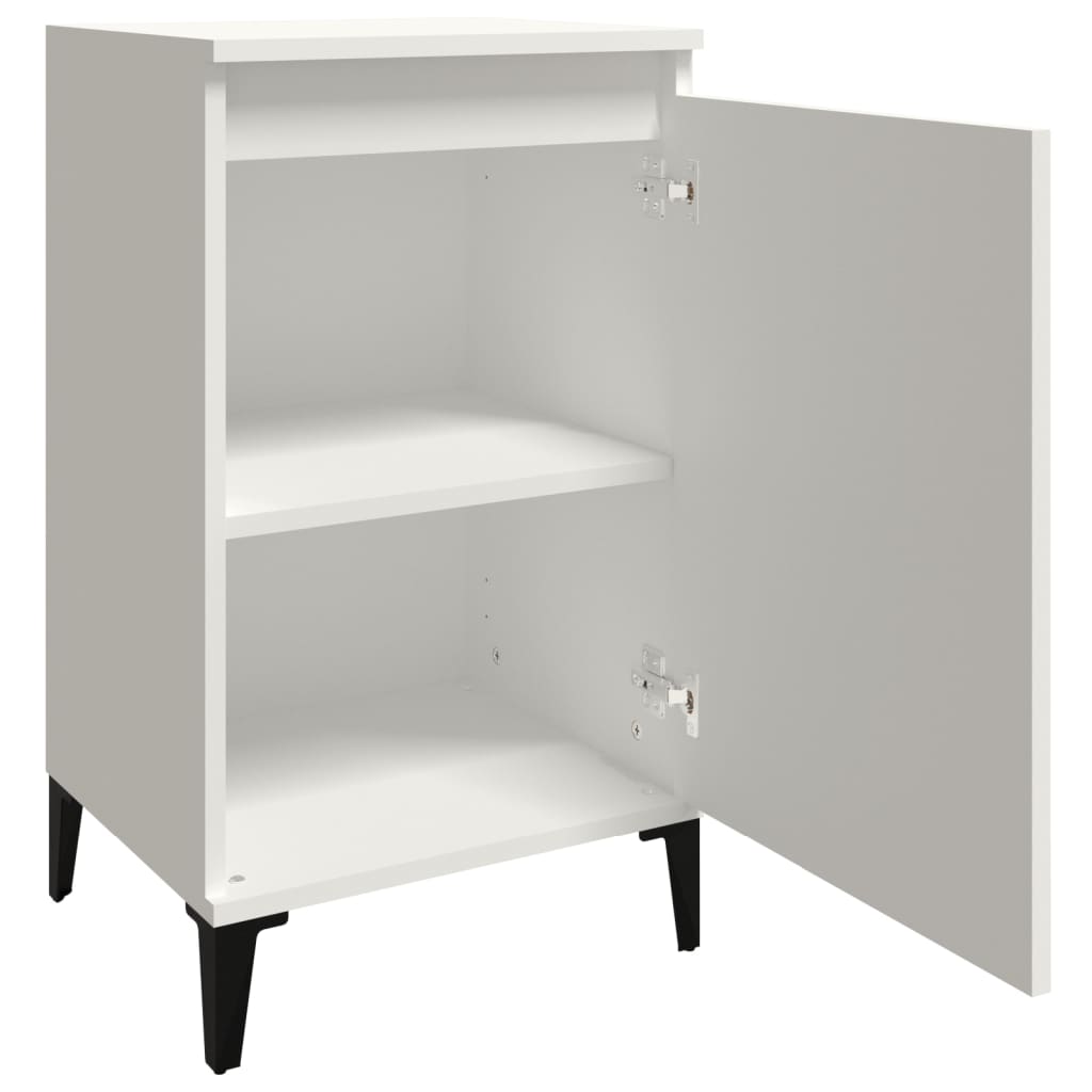 Comodino Bianco 40x35x70 cm in Legno Multistrato 819644