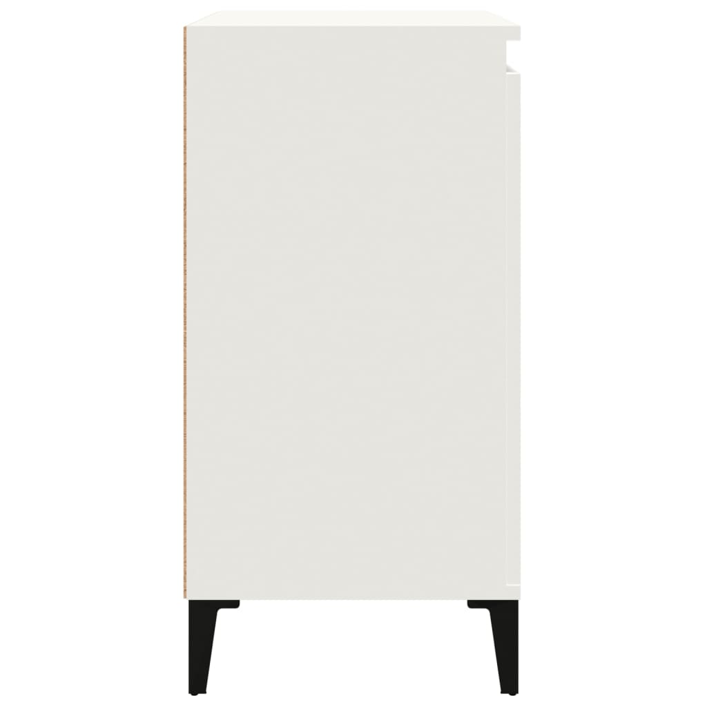 Comodini 2 pz Bianchi 40x35x70 cm in Legno Multistrato 819645