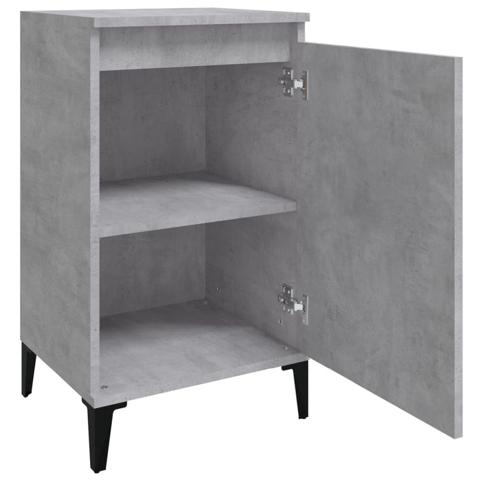 Comodini 2 pz Grigio Cemento 40x35x70 cm in Legno Multistrato 819653