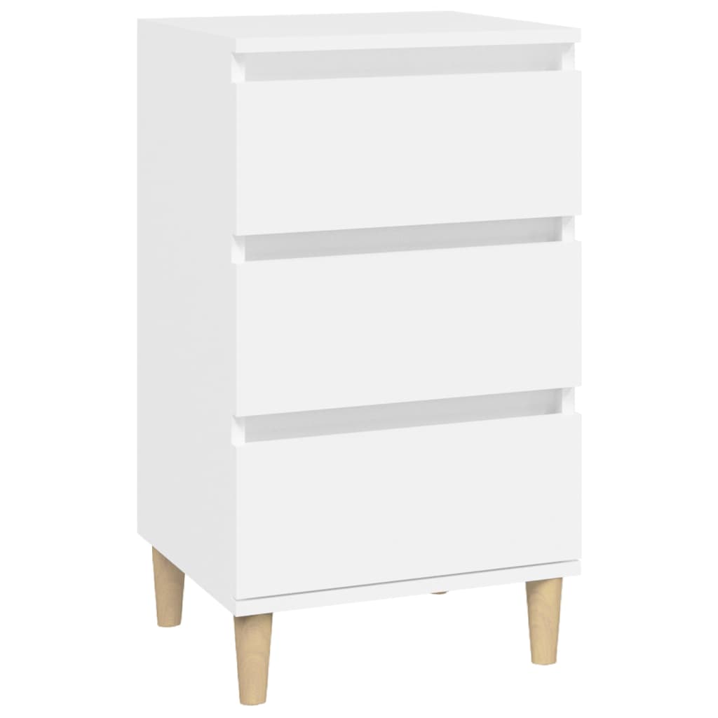 Comodino Bianco 40x35x70 cm in Legno Multistratocod mxl 126247