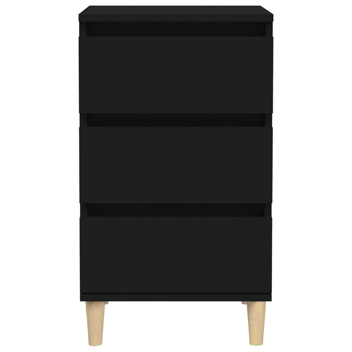 Comodino Nero 40x35x70 cm in Legno Multistrato 819661