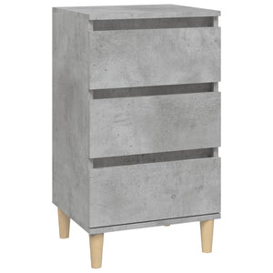 Comodino Grigio Cemento 40x35x70 cm in Legno Multistrato 819664