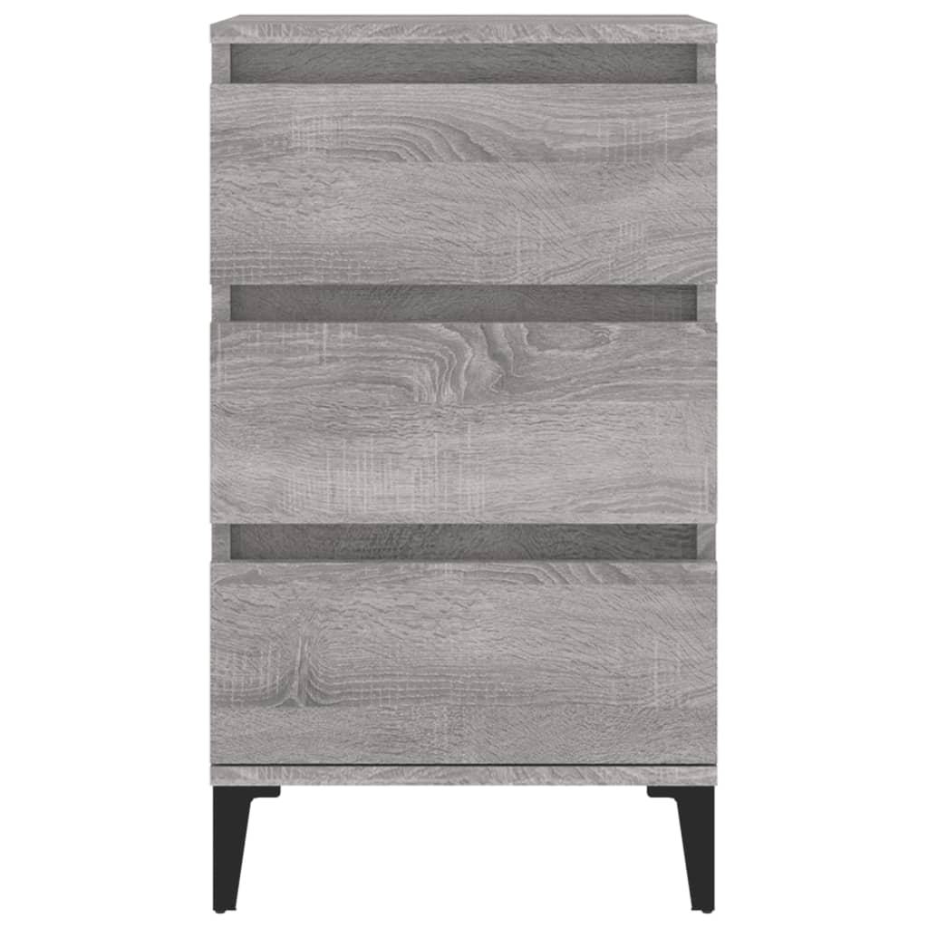 Comodino Grigio Sonoma 40x35x70 cm in Legno Multistrato 819674