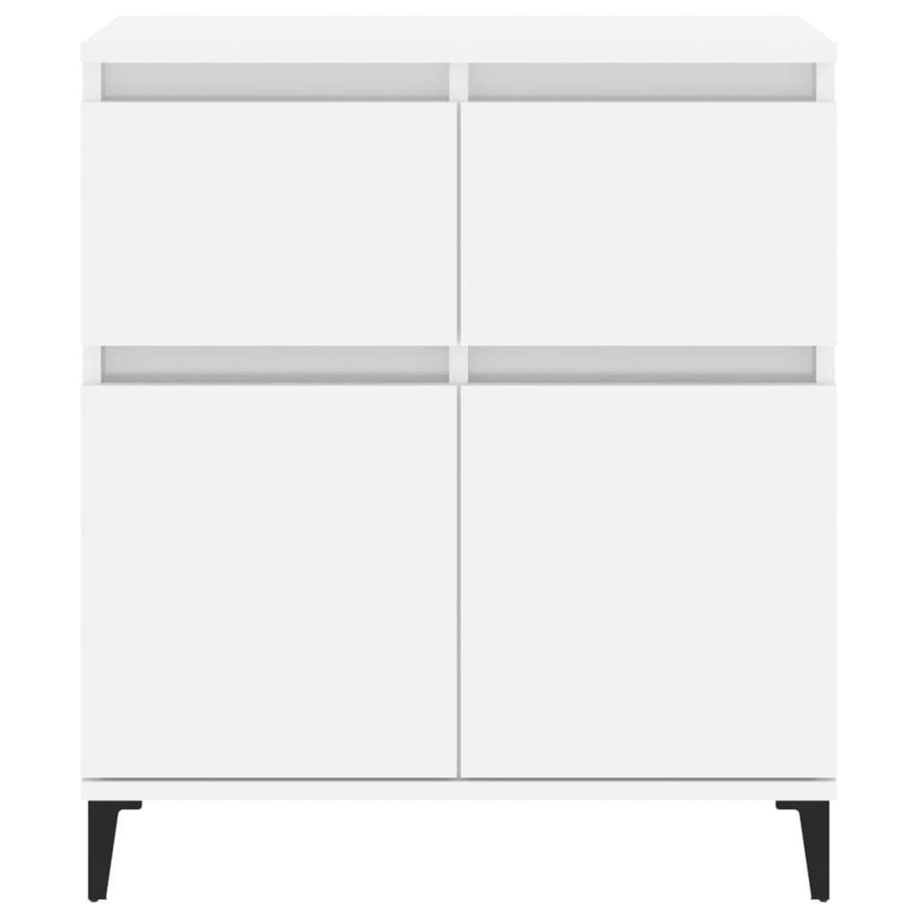 Credenza Bianco Lucido 60x35x70 cm in Legno Multistrato 819686