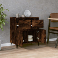 Credenza Rovere Fumo 60x35x70 cm in Legno Multistrato 819689