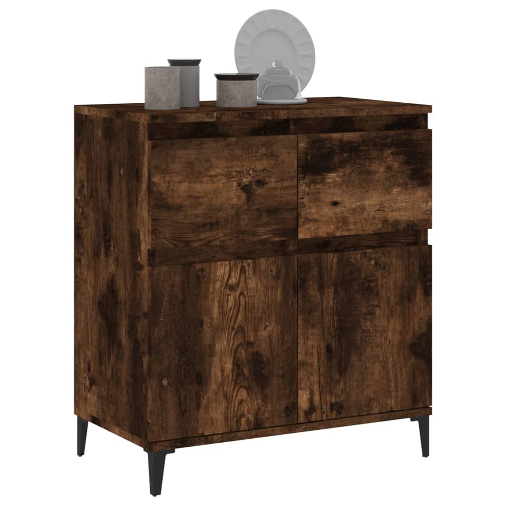 Credenza Rovere Fumo 60x35x70 cm in Legno Multistrato 819689