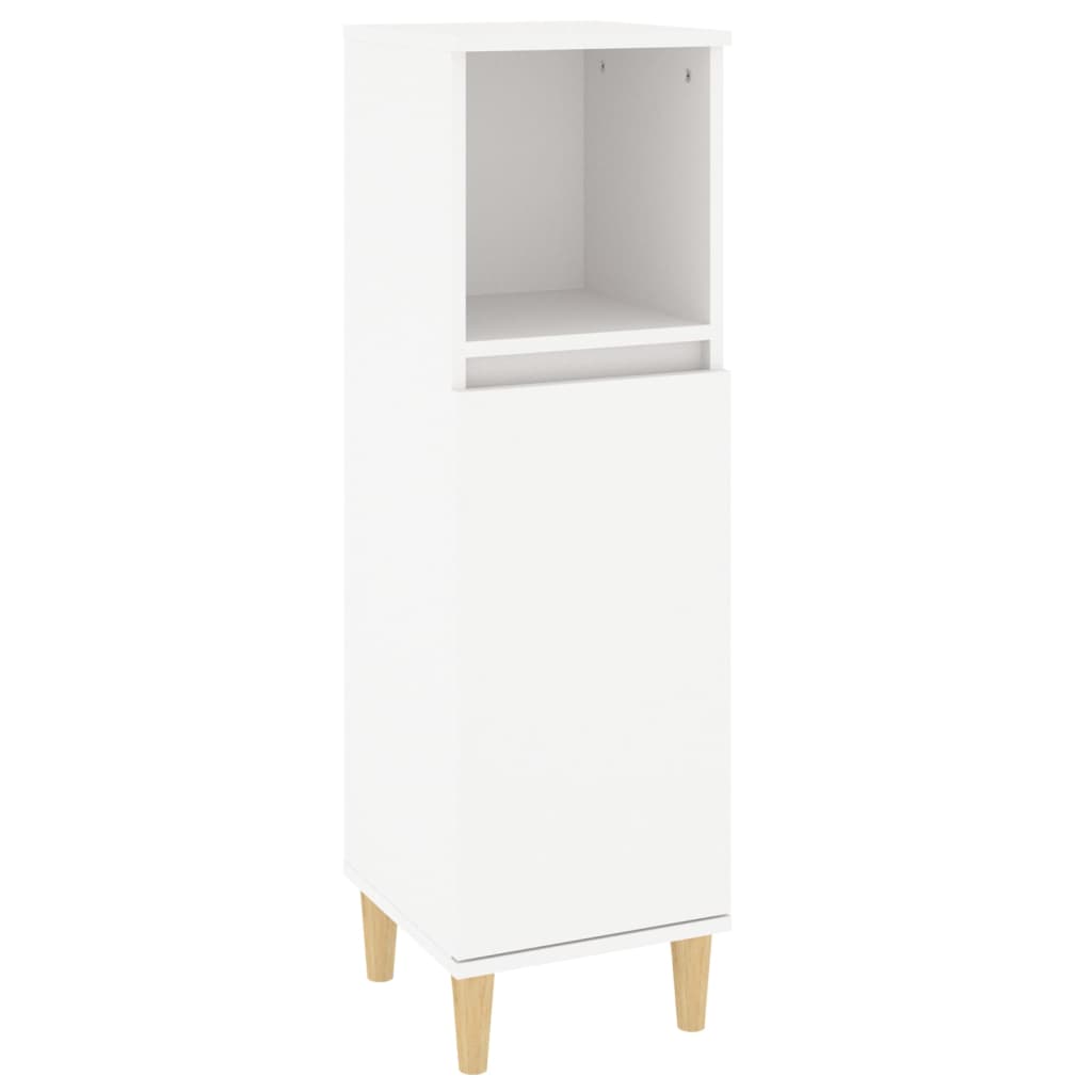 Armadietto da Bagno Bianco 30x30x100 cm in Legno Multistratocod mxl 79051