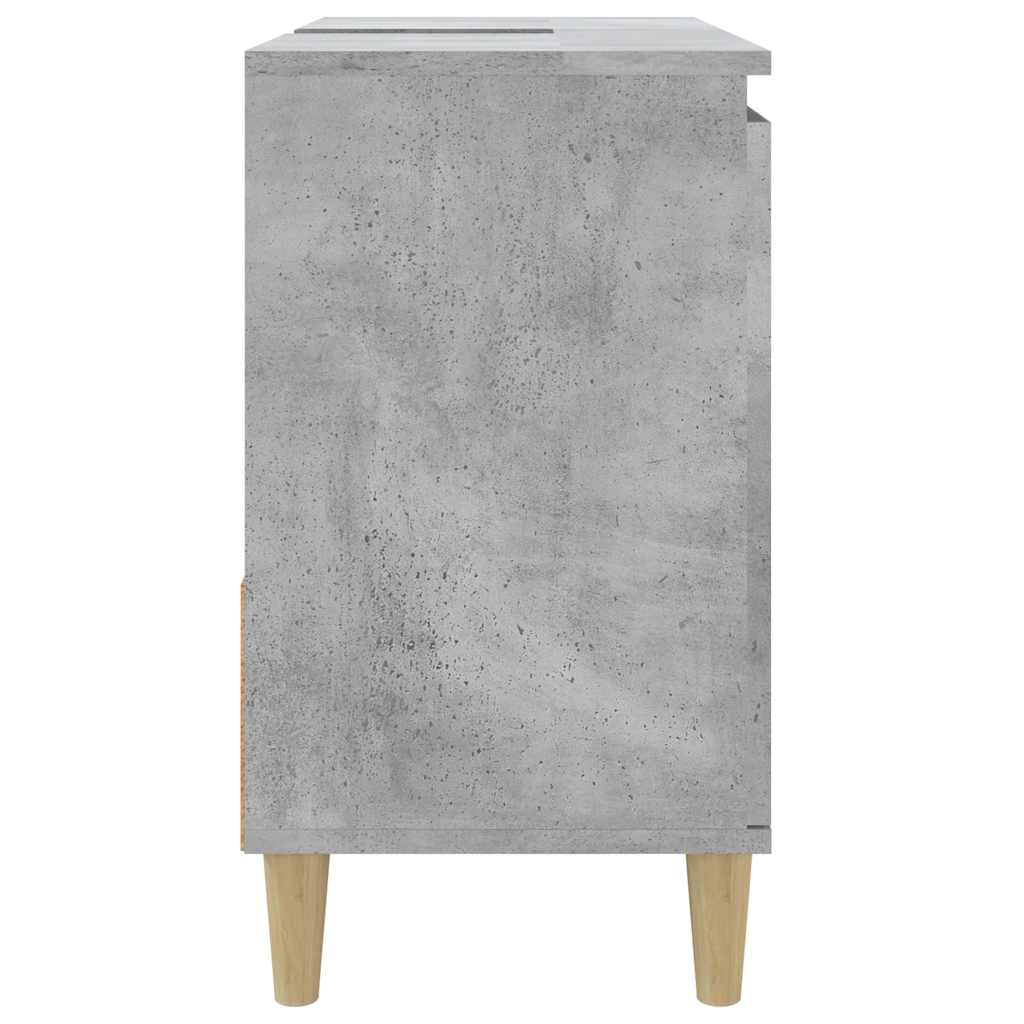 Armadietto da Bagno Grigio Cemento 65x33x60cm Legno Multistrato 819824