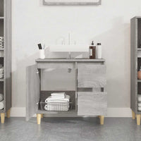 Armadietto Bagno Grigio Sonoma 65x33x60 cm in Legno Multistrato 819826