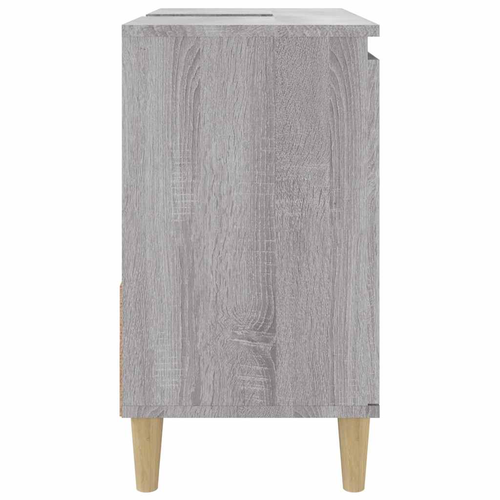 Armadietto Bagno Grigio Sonoma 65x33x60 cm in Legno Multistrato 819826