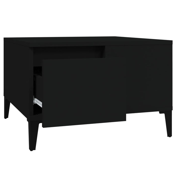 Tavolino da Salotto Nero 55x55x36,5 cm in Legno Multistrato 821085