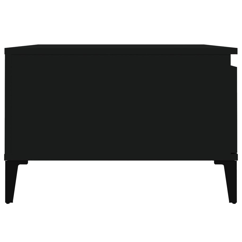 Tavolino da Salotto Nero 55x55x36,5 cm in Legno Multistrato 821085