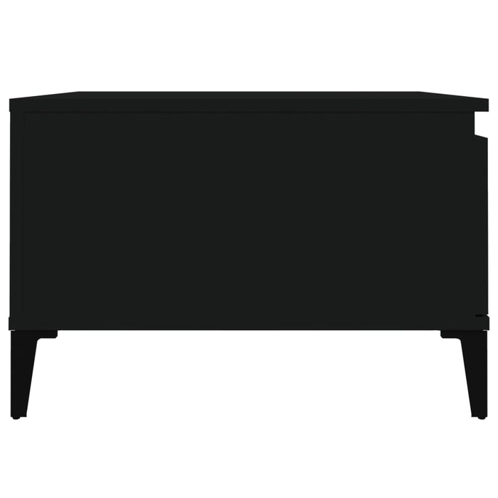 Tavolino da Salotto Nero 55x55x36,5 cm in Legno Multistrato 821085