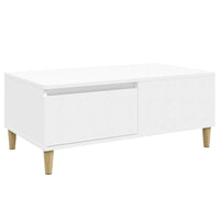 Tavolino da Salotto Bianco 90x50x36,5 cm in Legno Multistrato 821108