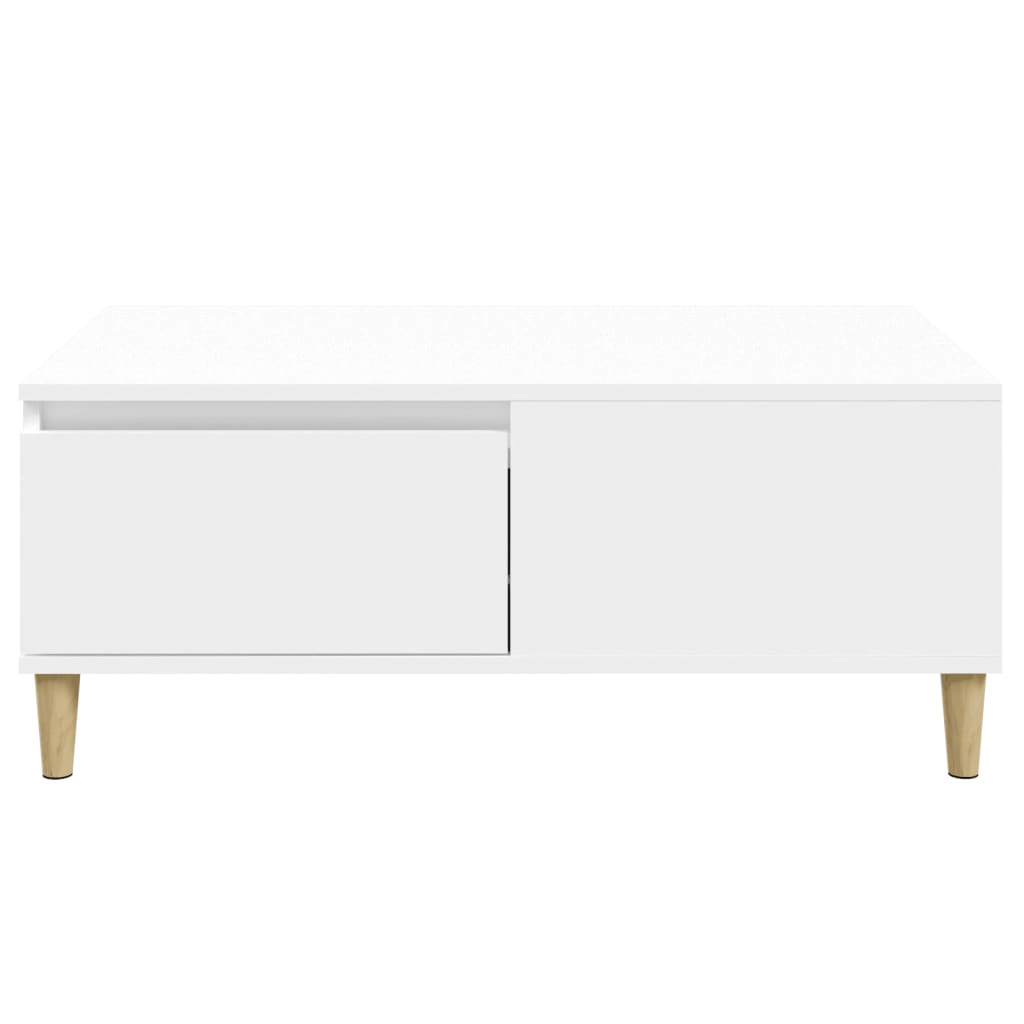 Tavolino da Salotto Bianco 90x50x36,5 cm in Legno Multistrato 821108