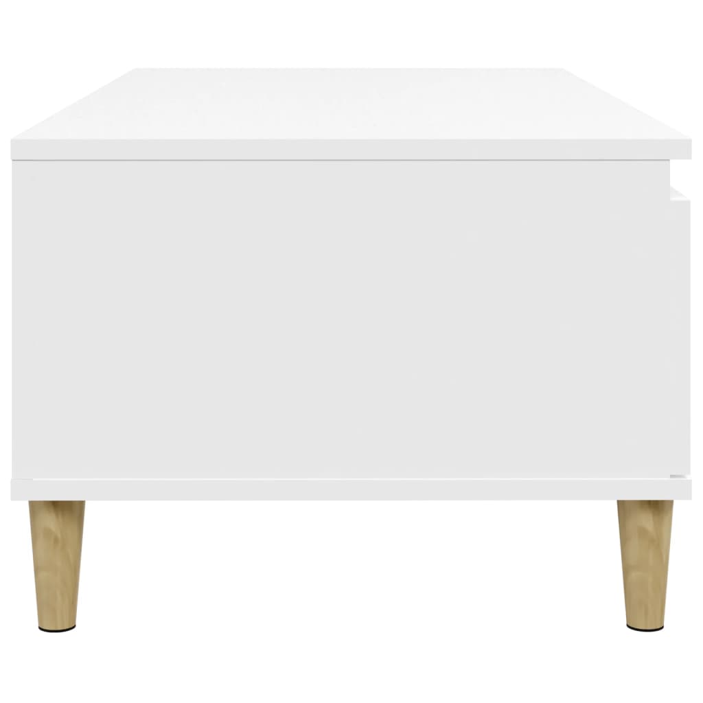 Tavolino da Salotto Bianco 90x50x36,5 cm in Legno Multistrato 821108