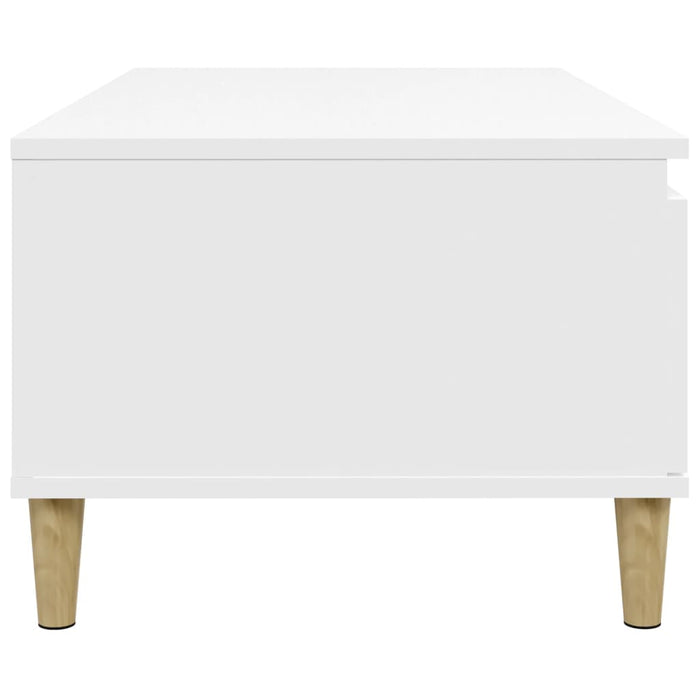 Tavolino da Salotto Bianco 90x50x36,5 cm in Legno Multistrato 821108