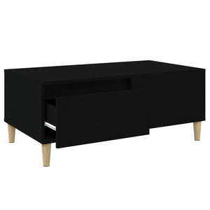 Tavolino da Salotto Nero 90x50x36,5 cm in Legno Multistrato 821109