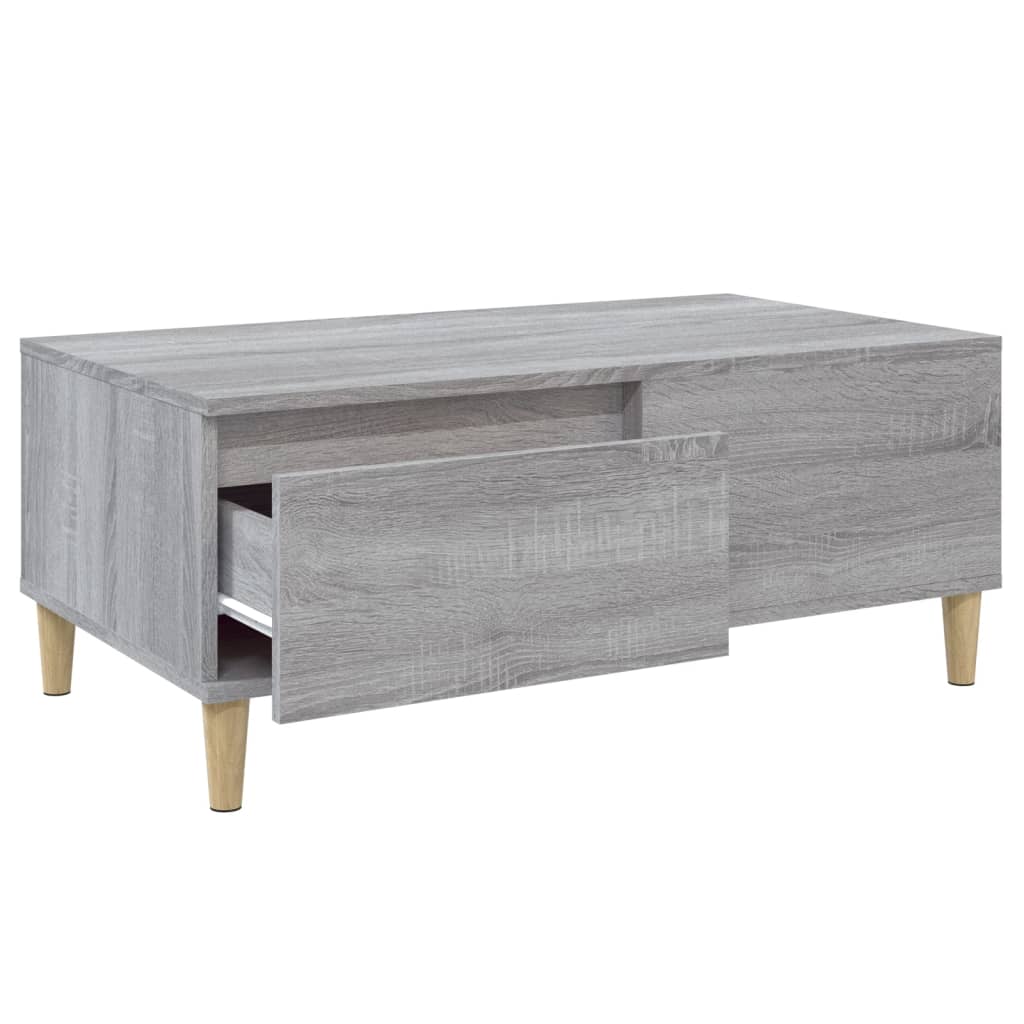 Tavolino Salotto Grigio Sonoma 90x50x36,5 cm Legno Multistrato 821114