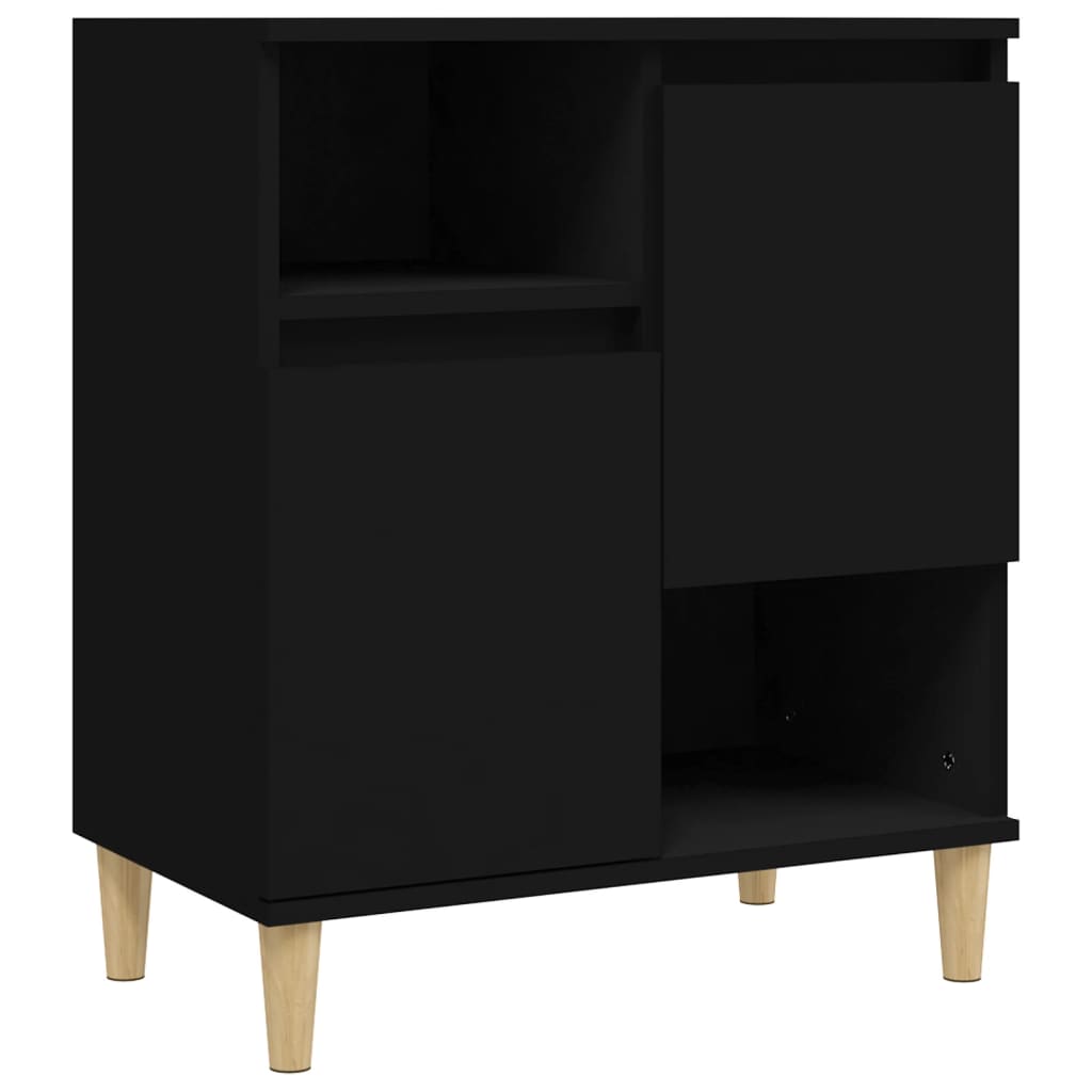 Credenza Nero 60x35x70 cm in Legno Multistrato 821141