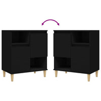 Credenza Nero 60x35x70 cm in Legno Multistrato 821141