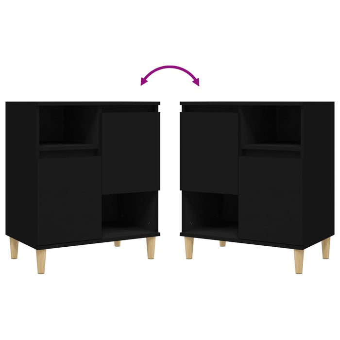 Credenza Nero 60x35x70 cm in Legno Multistrato 821141