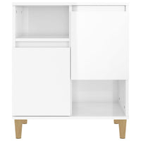 Credenza Bianco Lucido 60x35x70 cm in Legno Multistrato 821142