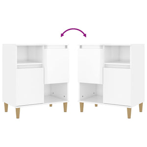 Credenza Bianco Lucido 60x35x70 cm in Legno Multistrato 821142