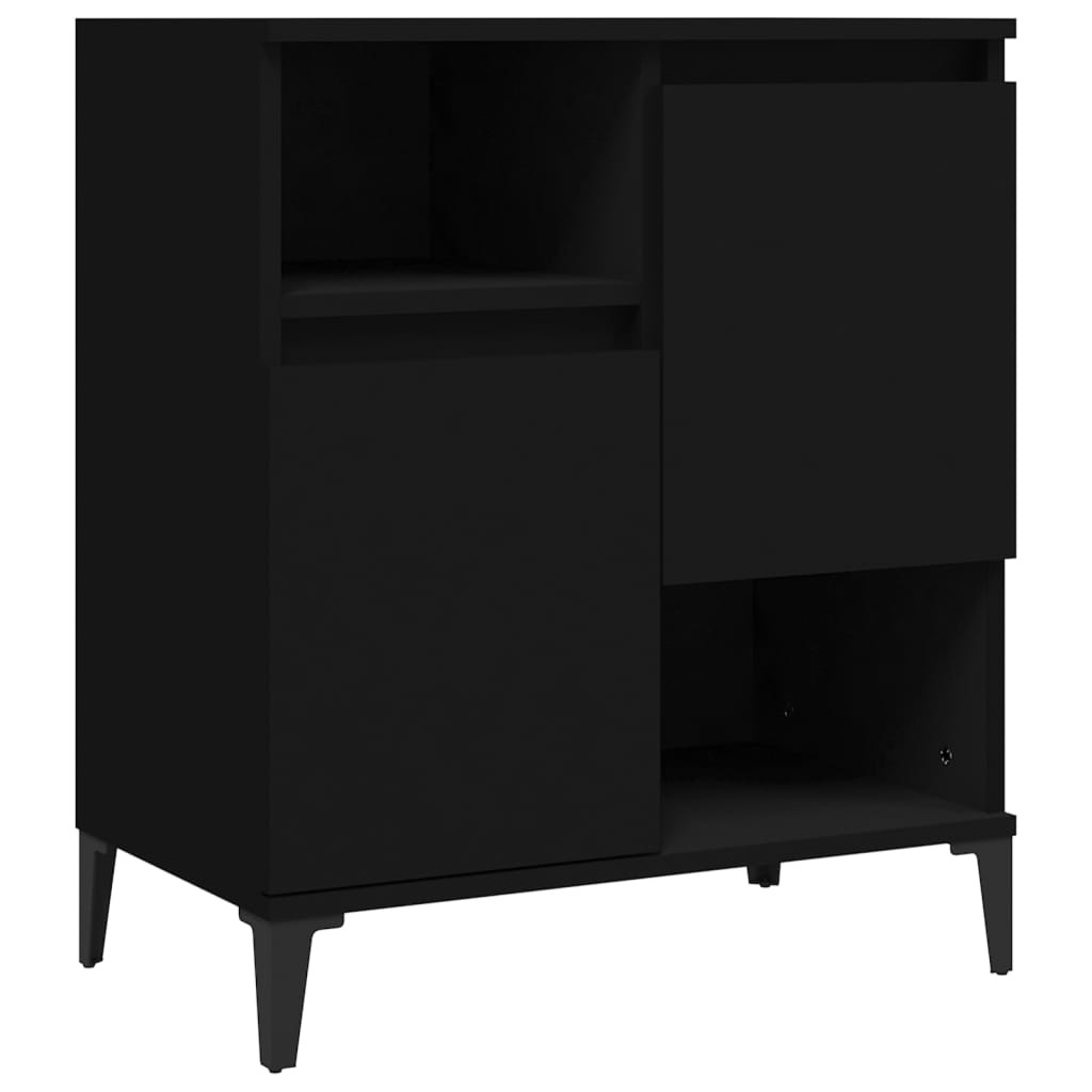 Credenza Nero 60x35x70 cm in Legno Multistrato 821149