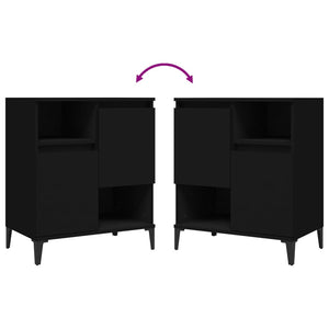 Credenza Nero 60x35x70 cm in Legno Multistrato 821149