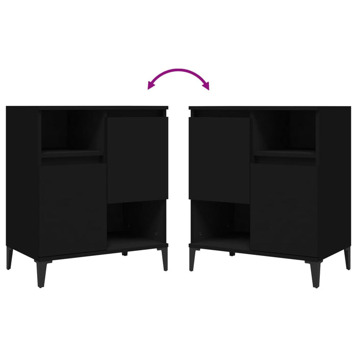 Credenza Nero 60x35x70 cm in Legno Multistrato 821149