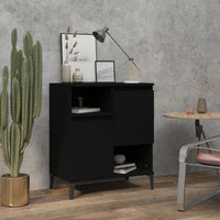 Credenza Nero 60x35x70 cm in Legno Multistrato 821149