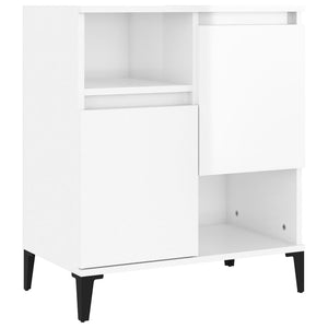 Credenza Bianco Lucido 60x35x70 cm in Legno Multistrato 821150