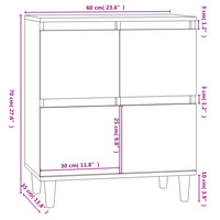 Credenza Rovere Fumo 60x35x70 cm in Legno Multistrato 821161