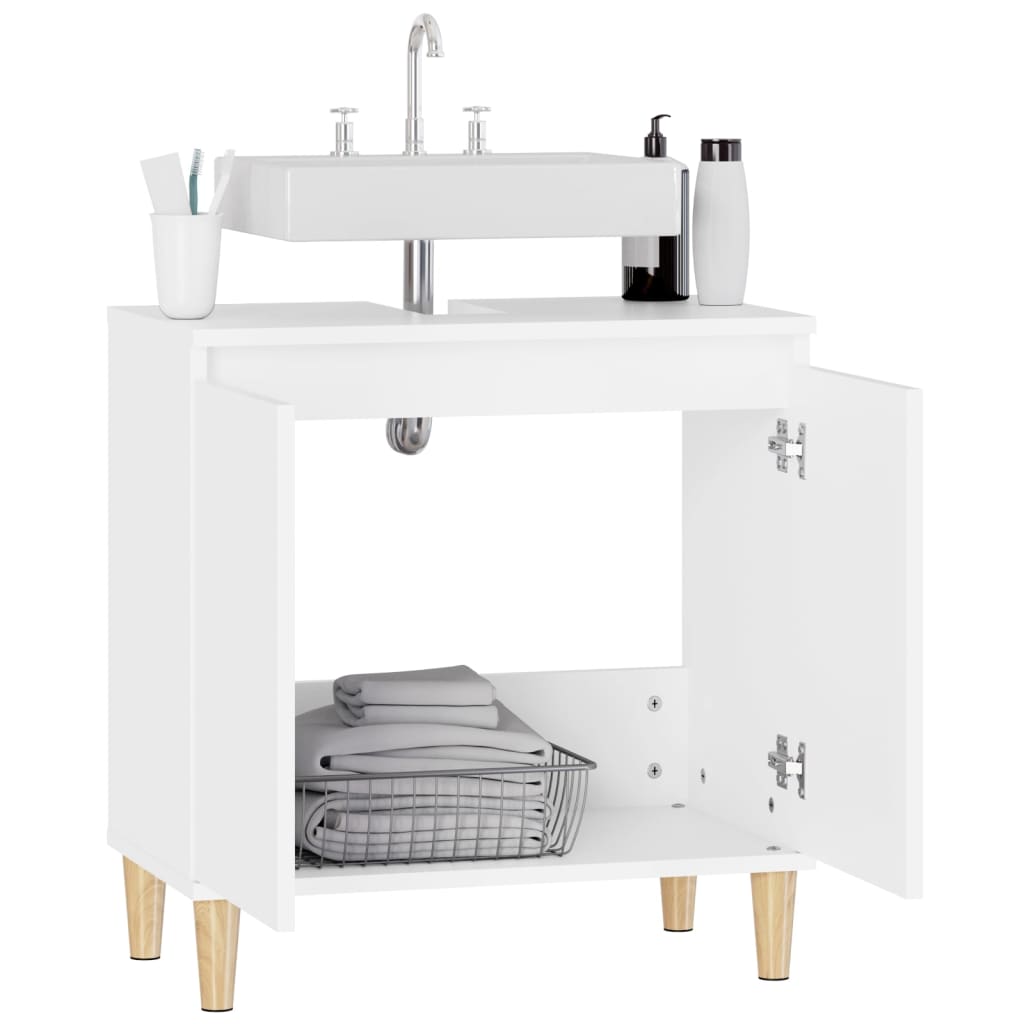 Mobile Lavabo Bianco 58x33x60 cm in Legno Multistrato 821252