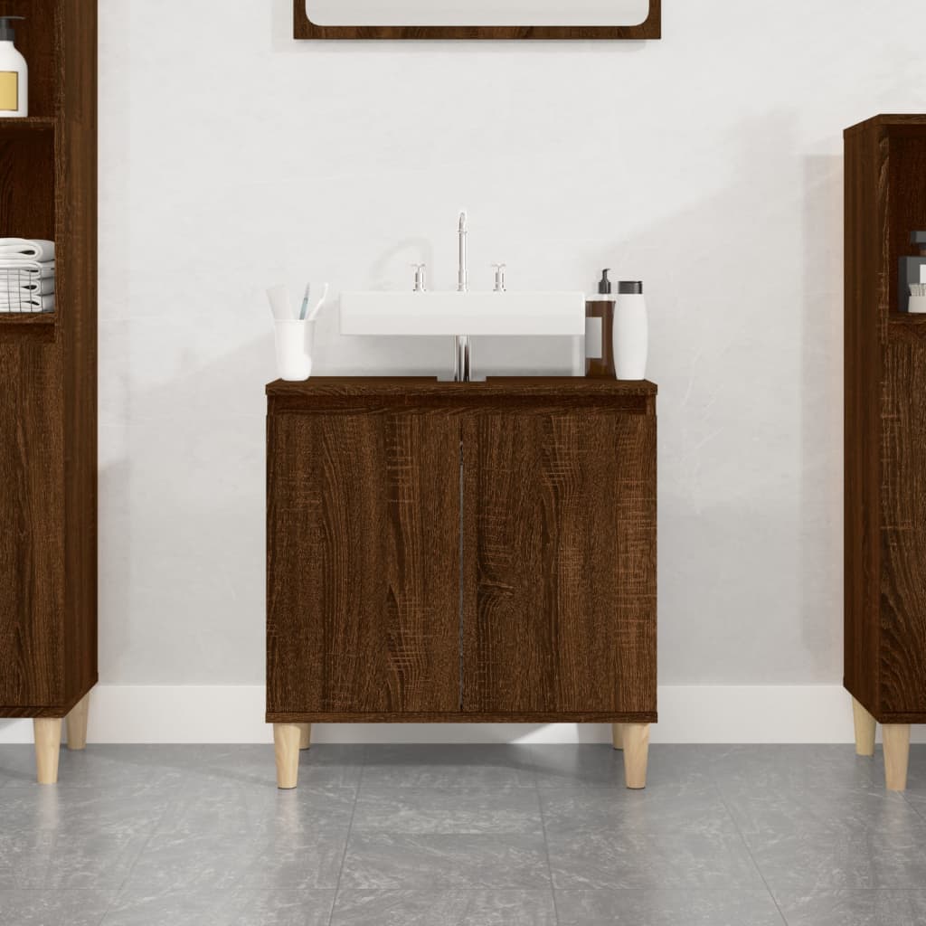 Mobile Lavabo Rovere Marrone 58x33x60 cm in Legno Multistratocod mxl 127698