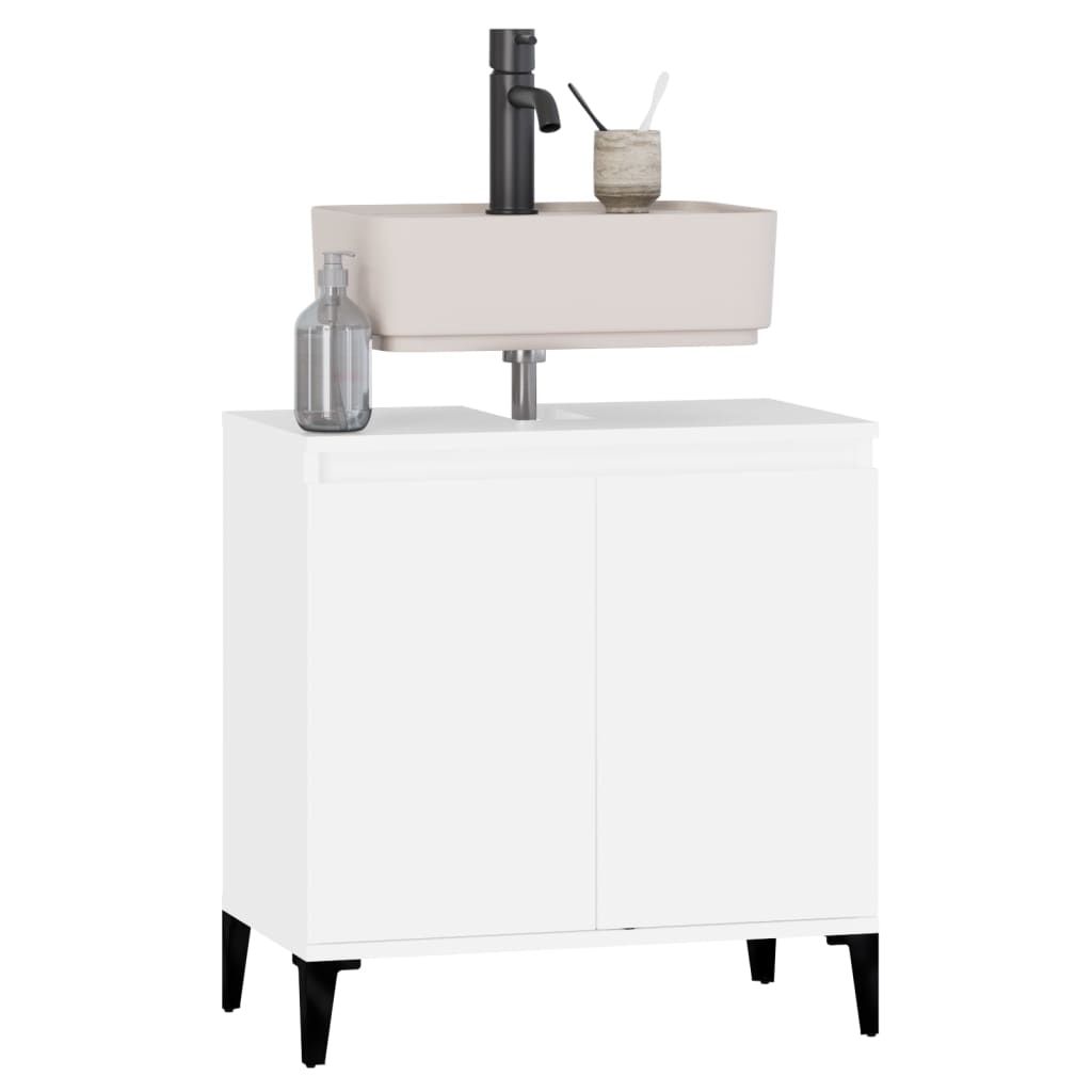 Mobile Lavabo Bianco 58x33x60 cm in Legno Multistrato 821260