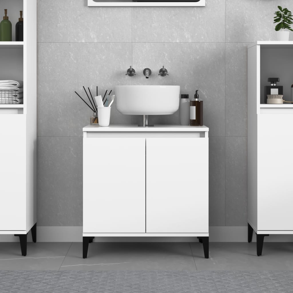 Mobile Lavabo Bianco 58x33x60 cm in Legno Multistrato 821260