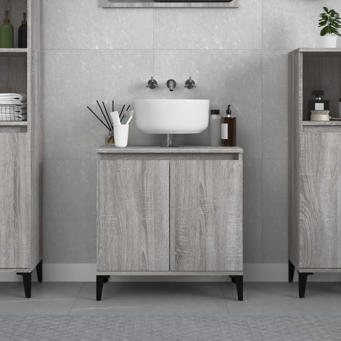 Mobile Lavabo Grigio Sonoma 58x33x60 cm in Legno Multistrato 821266