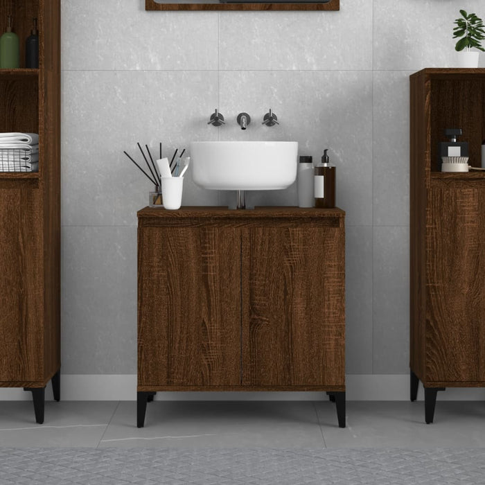 Mobile Lavabo Rovere Marrone 58x33x60 cm in Legno Multistrato 821267