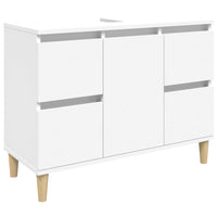 Mobile Lavabo Bianco 80x33x60 cm in Legno Multistrato 821268