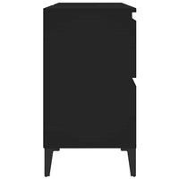 Mobile Lavabo Nero 80x33x60 cm in Legno Multistrato 821277