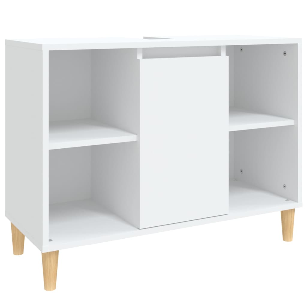 Mobile Lavabo Bianco 80x33x60 cm in Legno Multistrato 821284