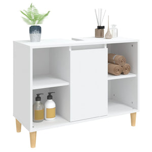 Mobile Lavabo Bianco 80x33x60 cm in Legno Multistrato 821284