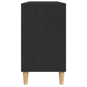 Mobile Lavabo Nero 80x33x60 cm in Legno Multistrato 821285