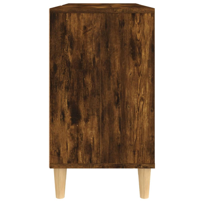 Mobile Lavabo Rovere Fumo 80x33x60 cm in Legno Multistrato 821289