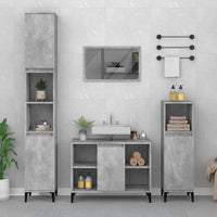 Mobile Lavabo Grigio Cemento 80x33x60 cm in Legno Multistrato 821296