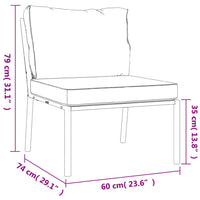 Sedie da Giardino con Cuscini Grigi 2pz 60x74x79 cm Acciaio 362717