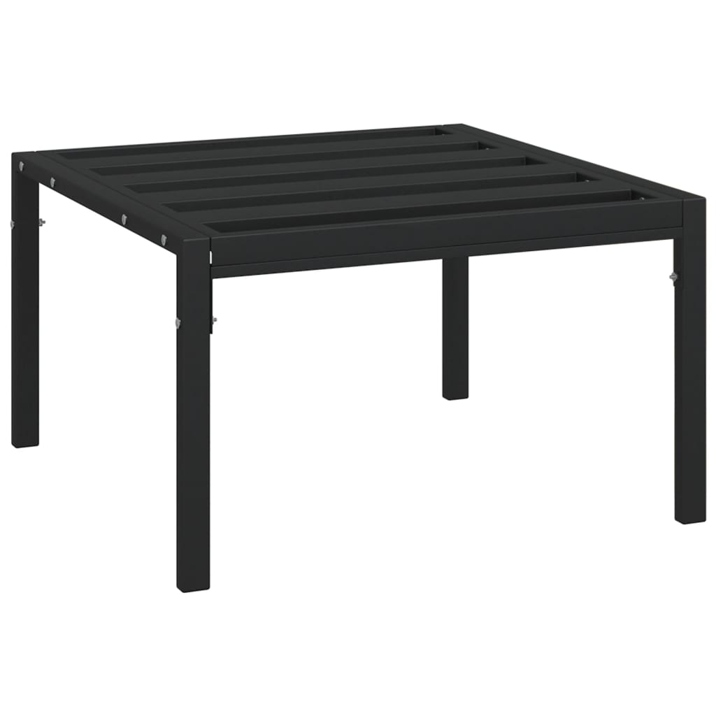Tavolino da Giardino Nero 60x60x35 cm Acciaio 362726