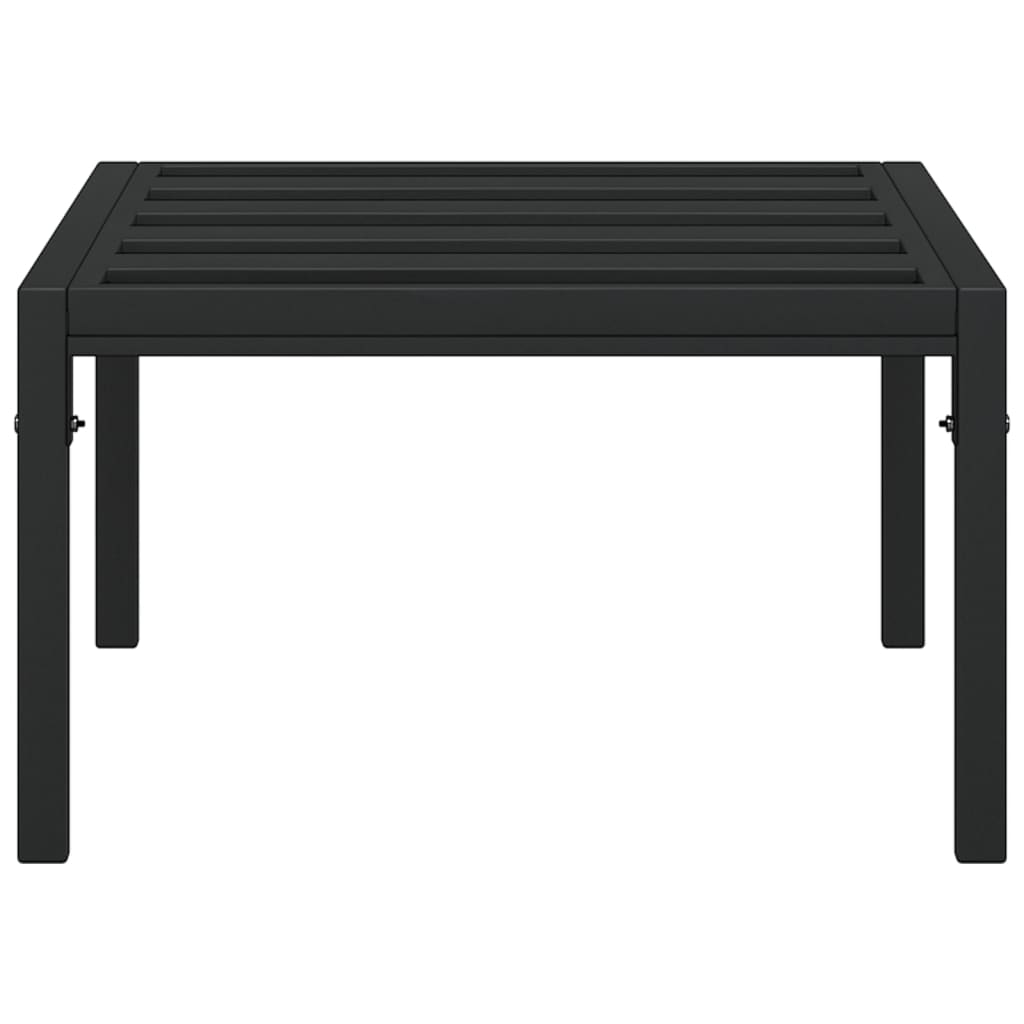 Tavolino da Giardino Nero 60x60x35 cm Acciaio 362726